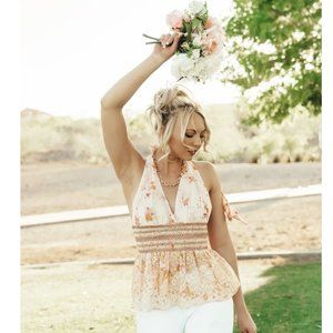 Free People Brinkley Smocked Tank Top